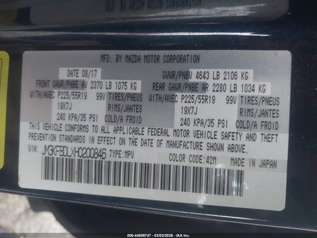 2017 MAZDA CX-5 JM3KFBDLXH0200846 Photo 8