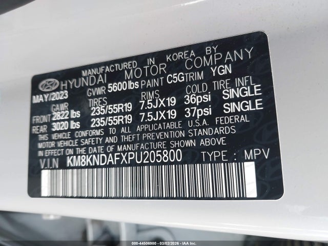 KM8KNDAFXPU205800 Hyundai Ioniq 5 Sel