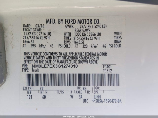 Ford Transit Connect Xl 2016 NM0LE7EX3G1274310 Image 9