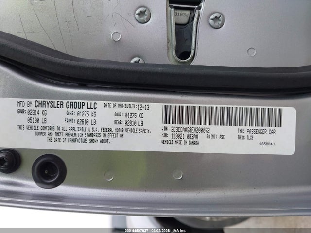 Продажа на аукционе авто 2014 Chrysler 300, vin: 2C3CCAAG8EH200072, номер лота: 44507037