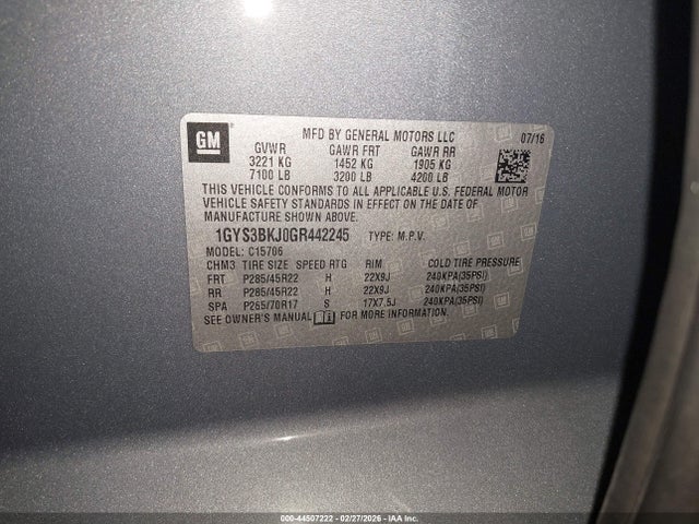 2016 CADILLAC ESCALADE 1GYS3BKJ0GR442245 Photo 8