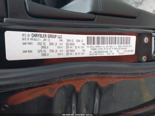 44507297 :رقم المزاد ، 1C4RJFBG0DC641848 vin ، 2013 Jeep Grand Cherokee Limited مزاد بيع