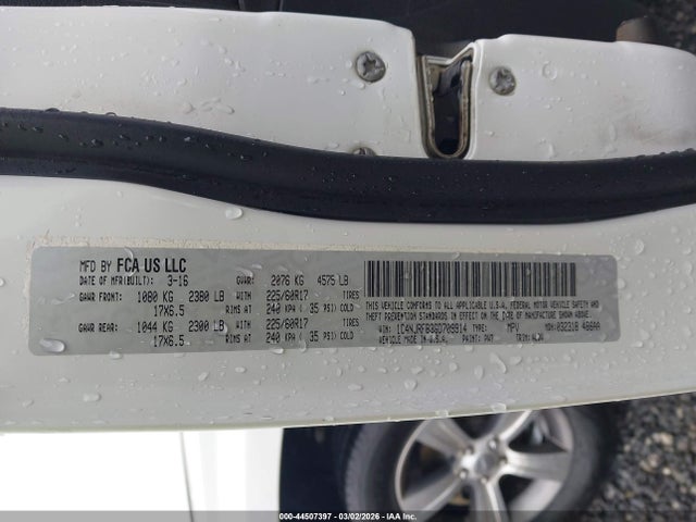 Продаж на аукціоні авто 2016 Jeep Patriot High Altitude Edition, vin: 1C4NJRFB3GD709914, номер лоту: 44507397
