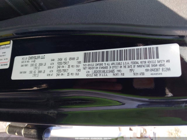 Aukcja sprzedaży 2008 Jeep Wrangler Unlimited X, vin: 1J8GA39108L616485, numer aukcji: 44507414