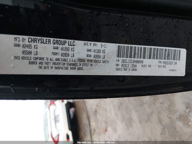Продаж на аукціоні авто 2011 Dodge Charger Police, vin: 2B3CL1CG1BH600948, номер лоту: 44507423