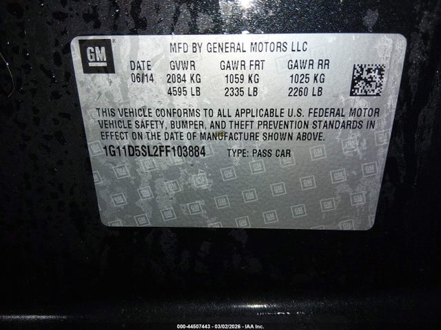 Chevrolet MALIBU 2LT 2015 1G11D5SL2FF103884 Image 9