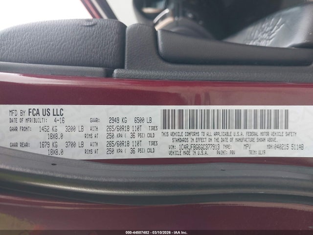 2016 JEEP GRAND CHEROKEE 1C4RJFBG6GC377913 Photo 8