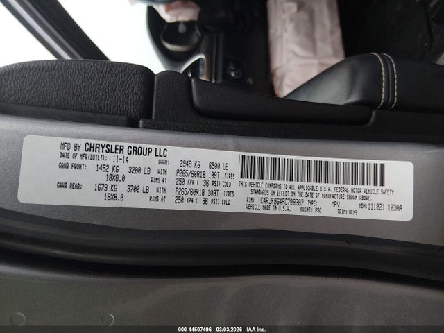 Jeep Grand Cherokee Limited 2015 1C4RJFBG4FC708387 Image 9