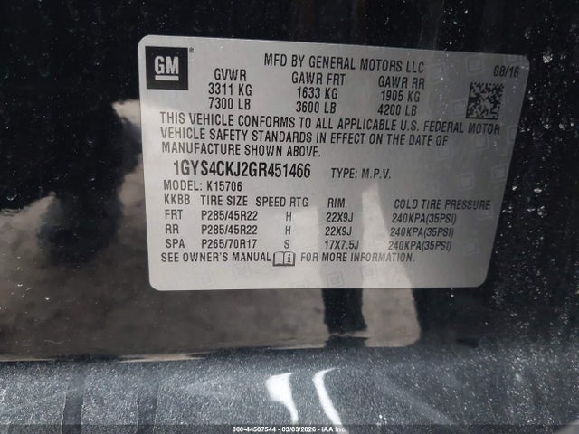 2016 CADILLAC ESCALADE 1GYS4CKJ2GR451466 Photo 8