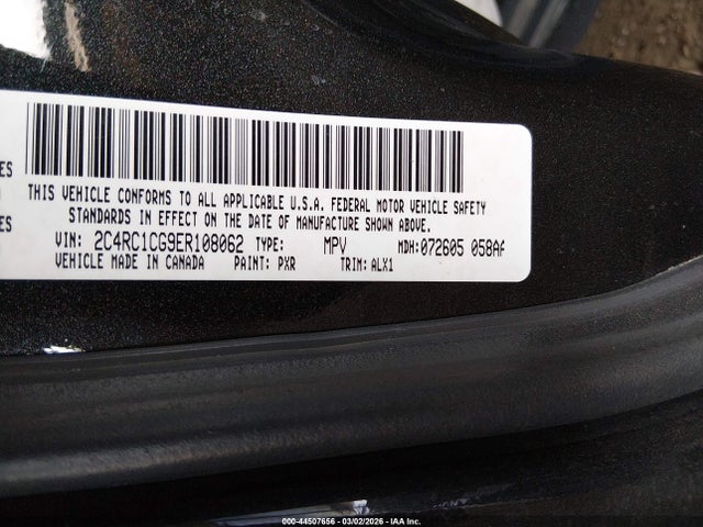 44507656 :رقم المزاد ، 2C4RC1CG9ER108062 vin ، 2014 Chrysler Town & Country Touring-l مزاد بيع