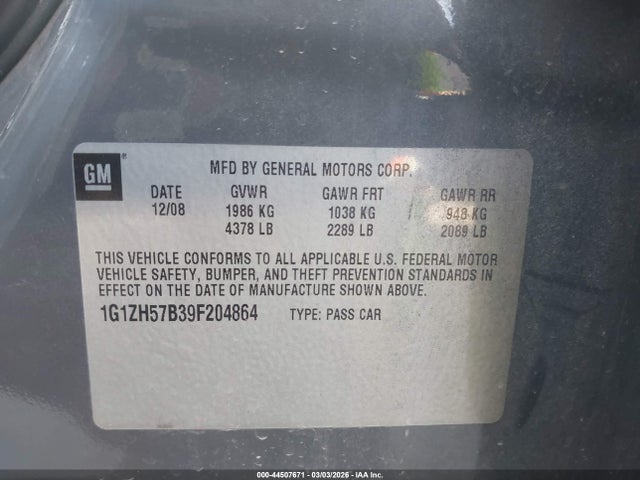 2009 CHEVROLET MALIBU 1G1ZH57B39F204864 Photo 8