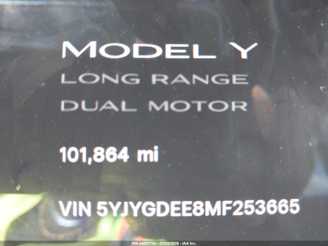 2021 TESLA MODEL Y 5YJYGDEE8MF253665 Photo 6