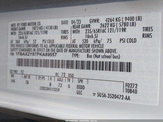 Ford Transit-350 Passenger Van Xlt 2023 1FBAX2Y87PKA89557 Image 9