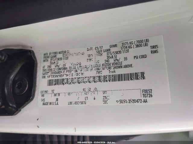 2017 FORD F-150 1FTEW1EF3HKD40590 Photo 8