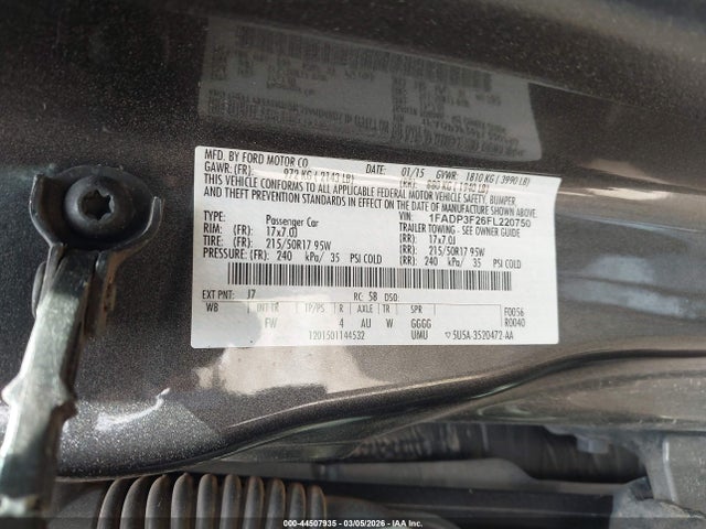 Ford FOCUS SE 2015 1FADP3F26FL220750 Image 9