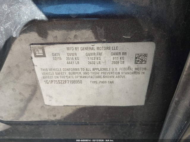 1G1P75SZ2F7198950 Chevrolet Cruze Diesel