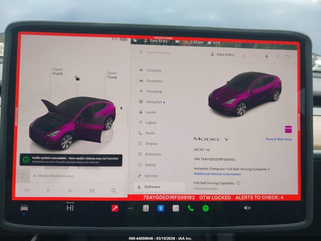 2024 Tesla Model Y მანქანა იყიდება აუქციონზე, vin: 7SAYGDED1RF009163, აუქციონის ნომერი: 44508046