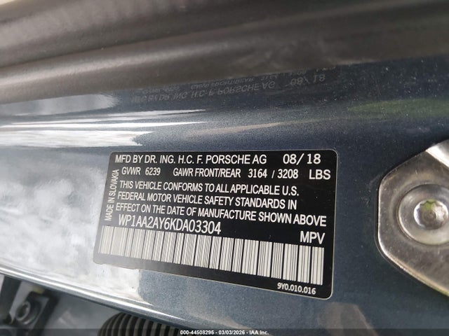 Porsche Cayenne 2019 WP1AA2AY6KDA03304 Image 9