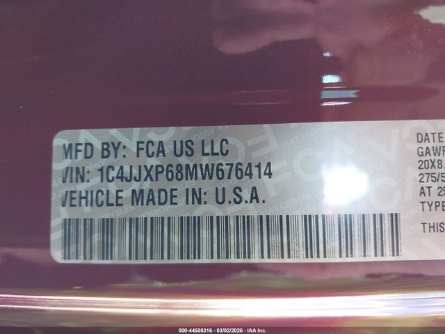 2021 JEEP WRANGLER 4XE 1C4JJXP68MW676414 Photo 8