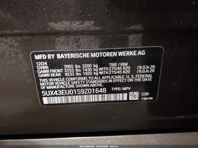 2025 BMW X5 PHEV 5UX43EU01S9Z01648 Photo 8
