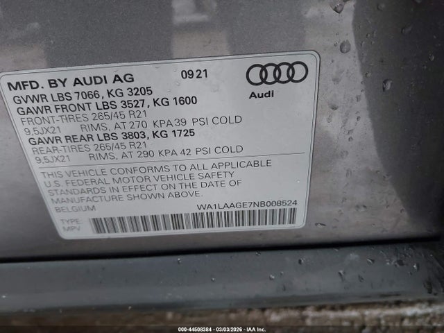 2022 AUDI E-TRON WA1LAAGE7NB008524 Photo 8