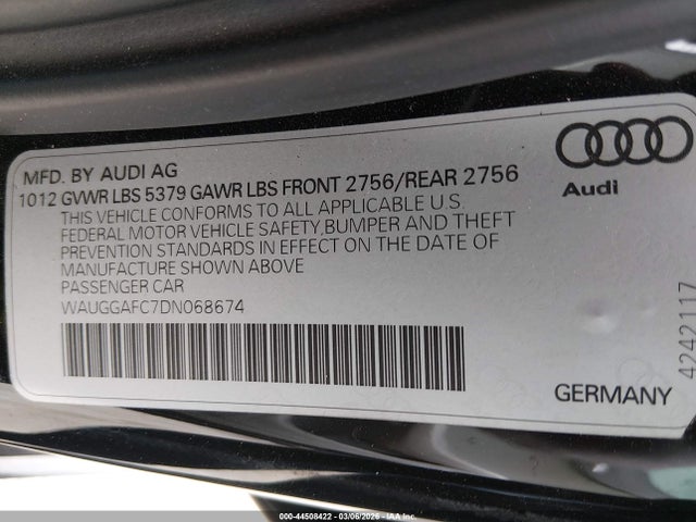 2013 AUDI A6 WAUGGAFC7DN068674 Photo 8