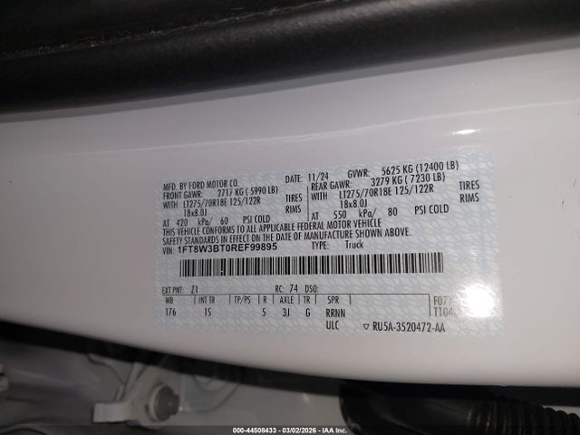 Ford F-350 Xl 2024 1FT8W3BT0REF99895 Image 9