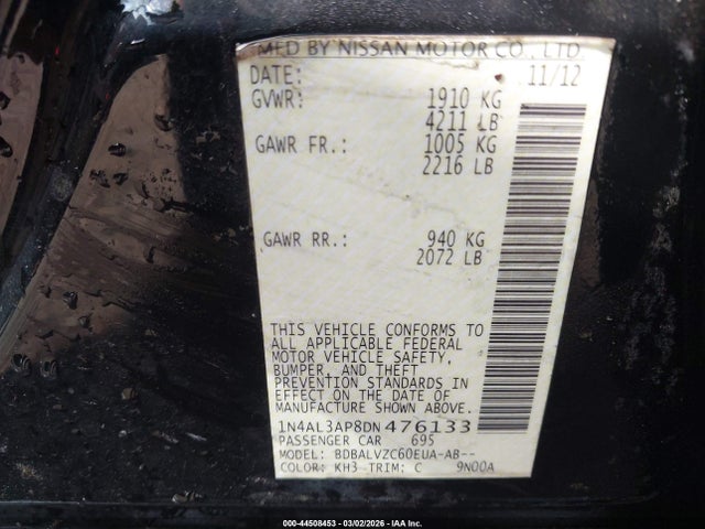 2013 NISSAN ALTIMA 1N4AL3AP8DN476133 Photo 8