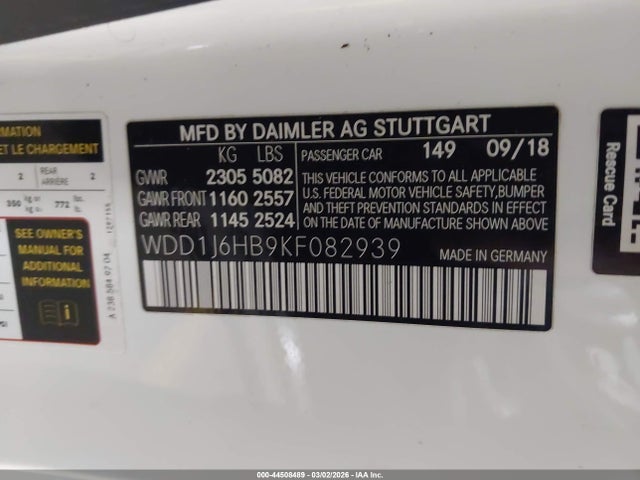 2019 MERCEDES-BENZ E 450 WDD1J6HB9KF082939 Photo 8