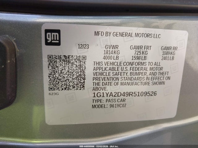 2024 CHEVROLET CORVETTE STINGRAY 1G1YA2D49R5109526 Photo 8