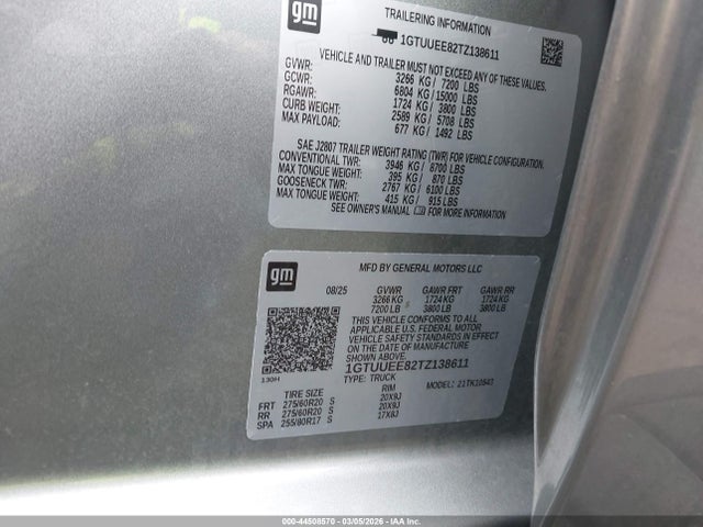 1GTUUEE82TZ138611 GMC SIERRA 1500