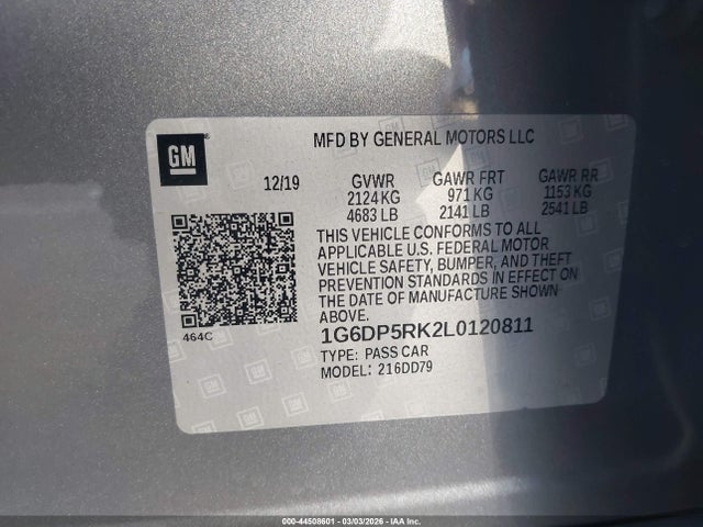 1G6DP5RK2L0120811 Cadillac Ct5 Sport