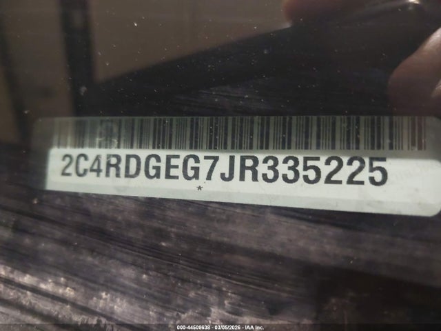 Aukcja sprzedaży 2018 Dodge Grand Caravan Gt, vin: 2C4RDGEG7JR335225, numer aukcji: 44508638