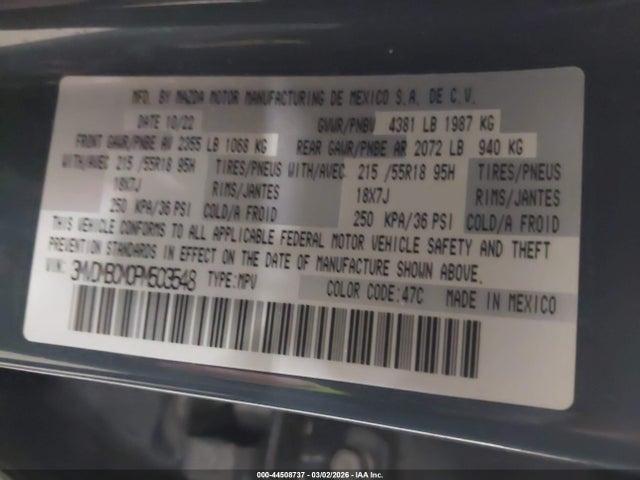 Продаж на аукціоні авто 2023 Mazda Cx-30 2.5 S Carbon Edition, vin: 3MVDMBCM0PM503548, номер лоту: 44508737