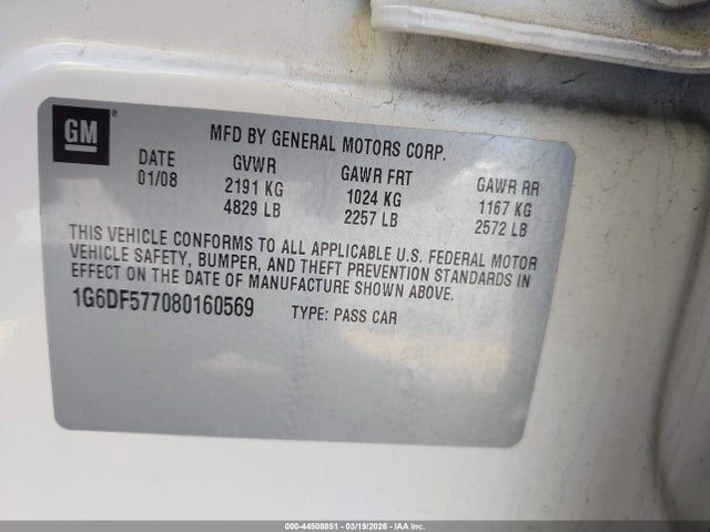 2008 CADILLAC CTS 1G6DF577080160569 Photo 8