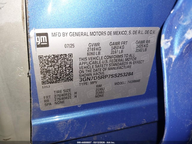 3GN7DSRP7SS253284 Chevrolet Equinox Ev Rs
