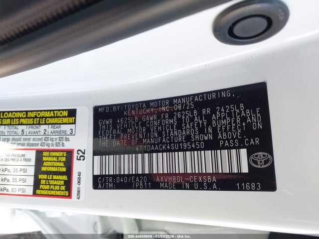 Toyota CAMRY SE 2025 4T1DAACK4SU195450 Image 9