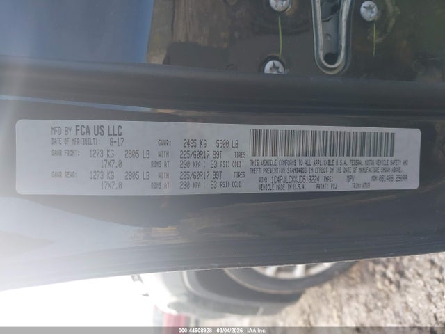 2018 Jeep Cherokee Latitude Fwd მანქანა იყიდება აუქციონზე, vin: 1C4PJLCXXJD513224, აუქციონის ნომერი: 44508928