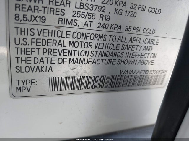 2017 AUDI Q7 WA1AAAF76HD005245 Photo 8