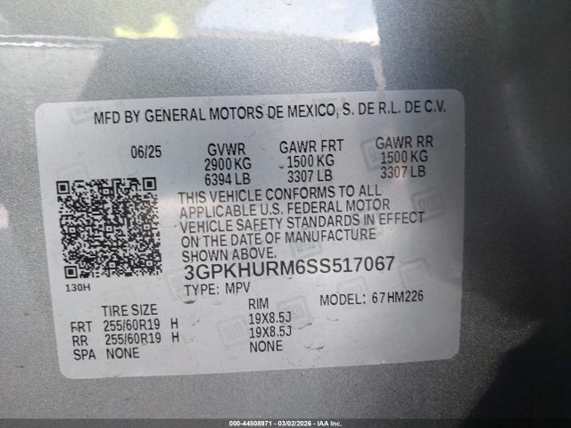 Aukcja sprzedaży 2025 Honda Prologue Ex, vin: 3GPKHURM6SS517067, numer aukcji: 44508971