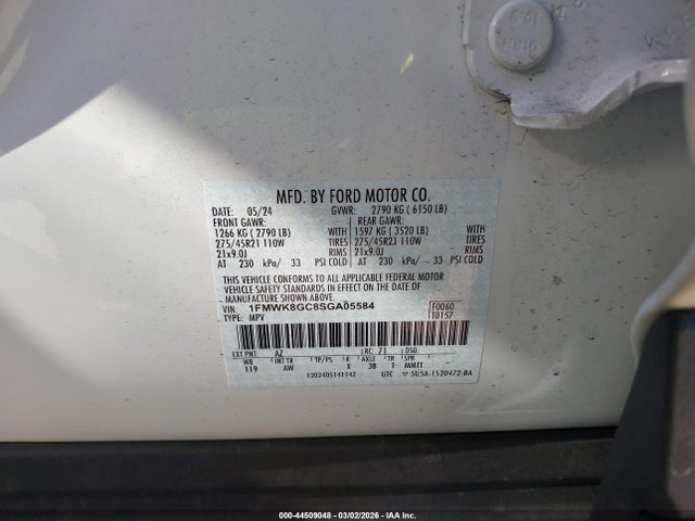 1FMWK8GC8SGA05584 Ford Explorer St
