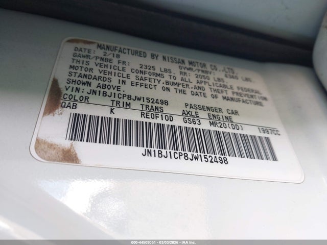 Aukcja sprzedaży 2018 Nissan Rogue Sport Sl, vin: JN1BJ1CP8JW152498, numer aukcji: 44509051