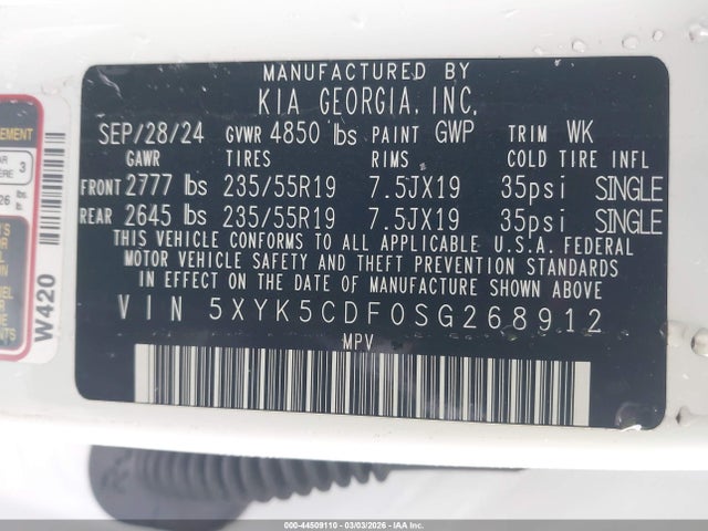 5XYK5CDF0SG268912 KIA Sportage Sx-prestige