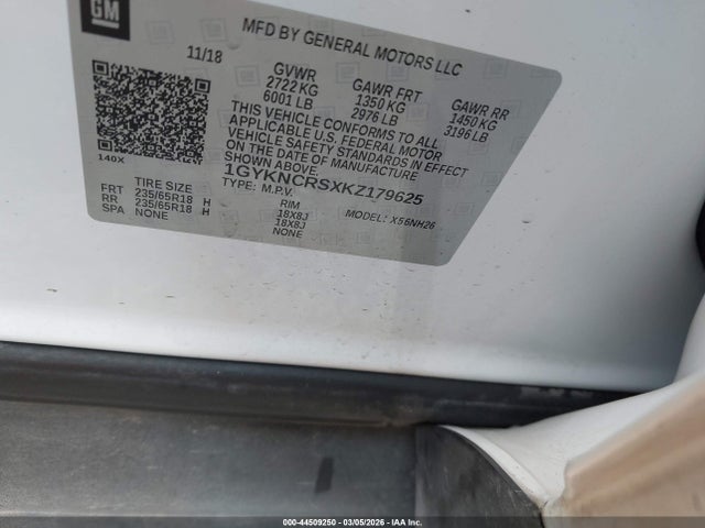 2019 CADILLAC XT5 1GYKNCRSXKZ179625 Photo 8