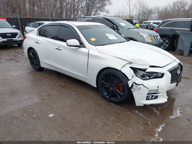 2015 Infiniti Q50 Premium მანქანა იყიდება აუქციონზე, vin: JN1BV7ARXFM399696, აუქციონის ნომერი: 44509261
