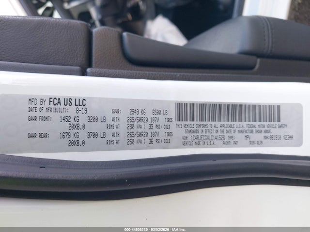 2020 JEEP GRAND CHEROKEE 1C4RJECGXLC141526 Photo 8