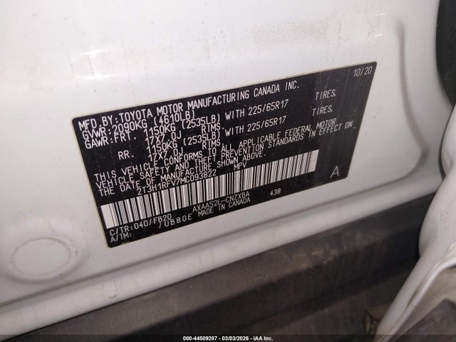Toyota RAV4 LE 2021 2T3H1RFV7MC093822 Image 9