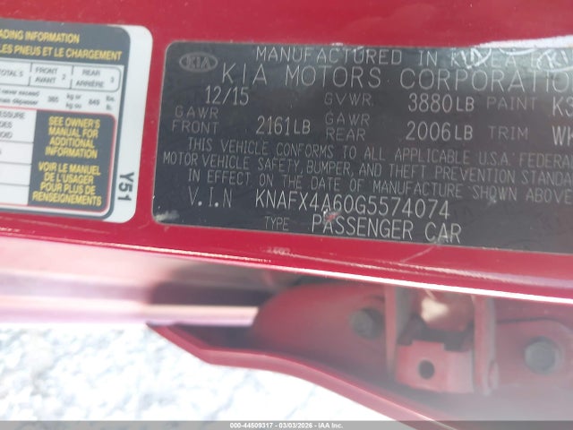 2016 KIA FORTE KNAFX4A60G5574074 Photo 8