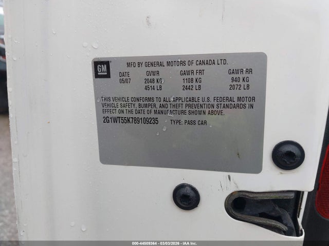 2008 CHEVROLET IMPALA 2G1WT55K789109235 Photo 8