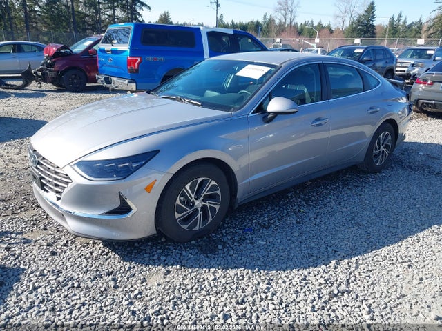 KMHL24JJ4PA080358 Hyundai Sonata Hybrid Blue